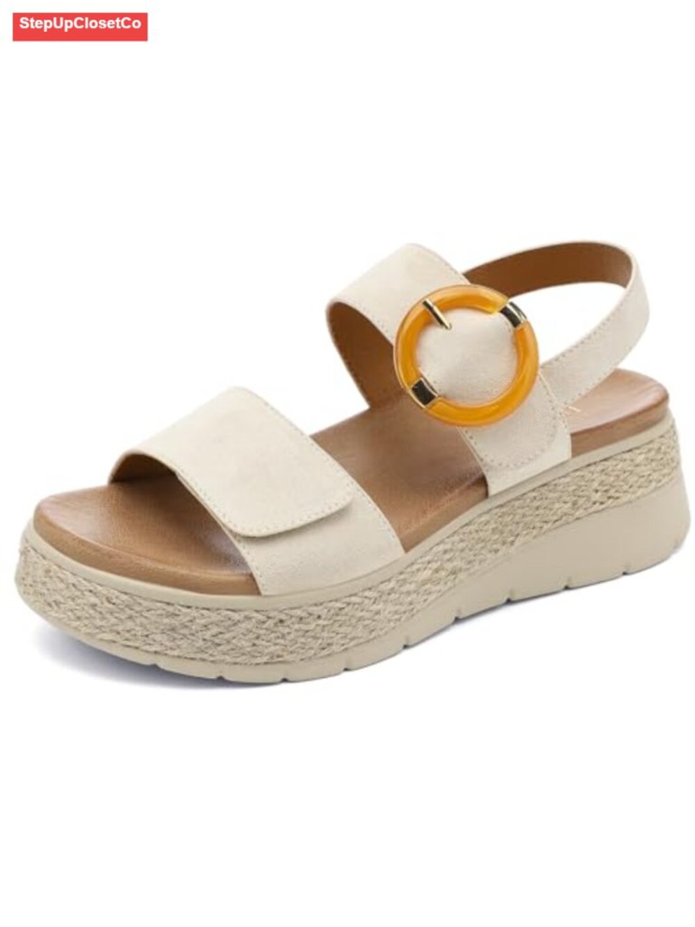 Women's Espadrille Platform Sandals Low Wedge Orthopedic Arch Support